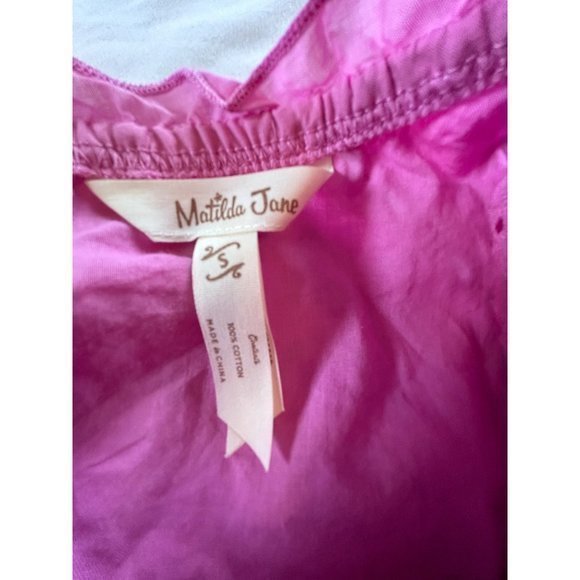 Matilda Jane Shift Into Spring pink/lavender ‎ eye-let Dress Size Sm - Picture 5 of 14